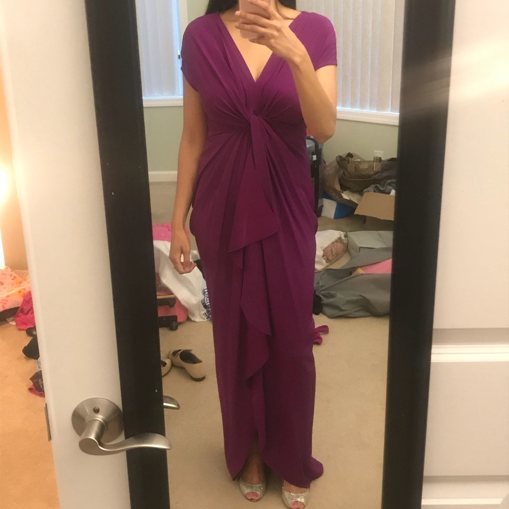 Gorgeous catherine malandrino purple silk gown